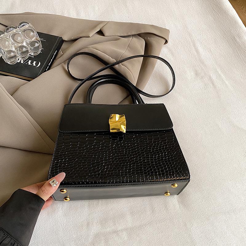 Mode hochwertige Handtasche mit Krokodilmuster Damen 2025 Herbst neu Nischendesign kleine quadratische Tasche