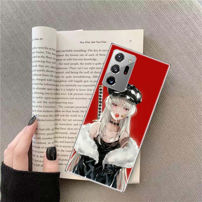 Blood Moon Girl and Samurai Phone Case For Samsung S24 S23 FE S22 S25 Ultra S21 Plus Galaxy S20 FE S25 Edge Cover Capa Soft TPU