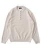 ANALOG MOOD Velour Refined Henley Neck Round Knit (Oatmeal)