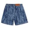 Kenzo Kids 14 Years Denim Shorts Eden Jungle Leaf Print