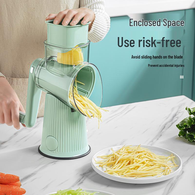 Tornado Hand-Crank Roller Vegetable Cutter: Multifunctional Kitchen Tool for Convenient Vegetable Slicing.
