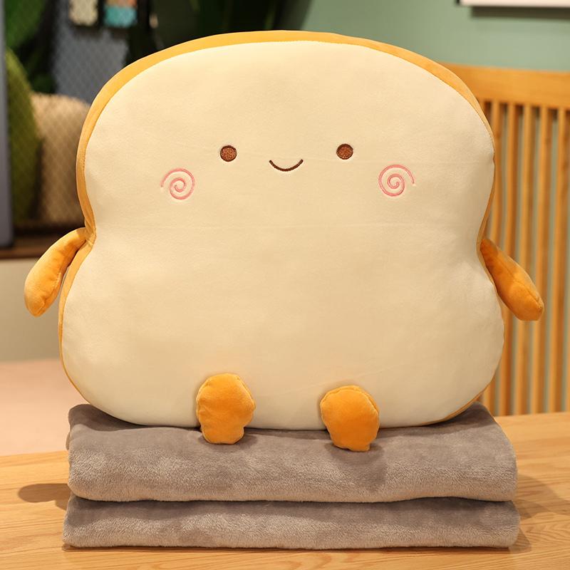 45x40cm Sop Brot Essen Plüschkissen Gefüllte Emotion Glücklich Lachend Knetbar Sitzkissen Dekokissen Lendenstütze Mann Geschenk