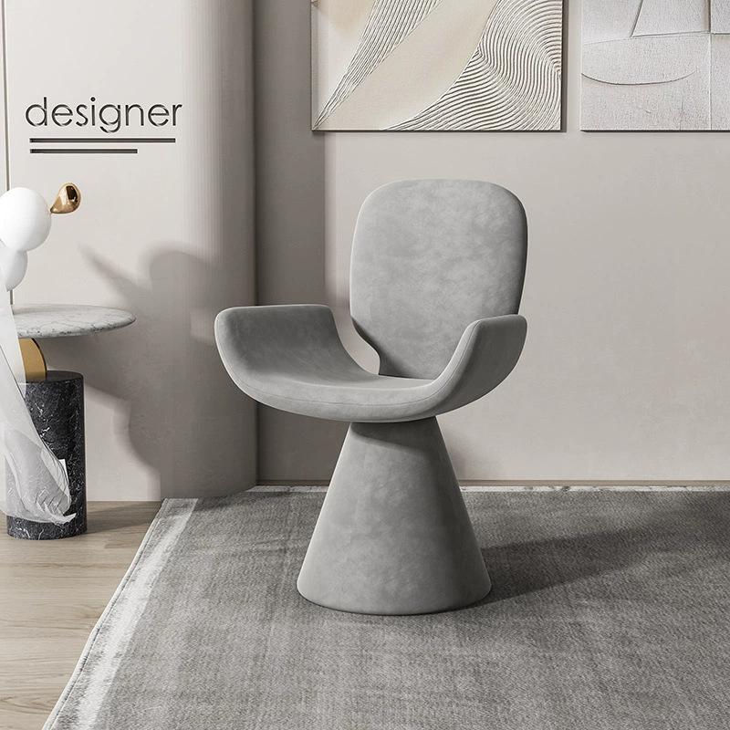 Light Luxury Swivel Backrest Chair for Girls - Perfect for Bedroom, Dressing Table, Nail & Beauty Salon