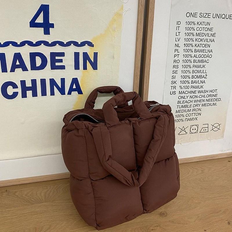 

Fashionable Cotton-padded Jacket Bag New Socialite Style Spicy Mom Large-capacity Travel коричневый