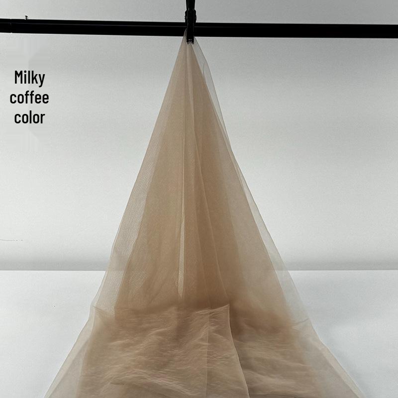 

Chinese Coffee Color Series Outdoor Gauze Fabric Round Stove Hanging Cloth 1m Length x 1.6m Width