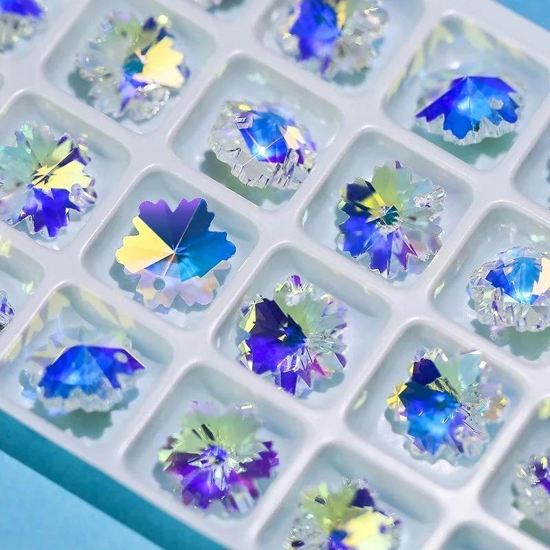 14mm AB Color Crystal Pendant Glass Beads Heart/Star/Bear Charms Beads for Jewelry Making Necklaces Earrings DIY Bracelets