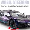 1:24 Scale ONE Sports Car Toy Model Light Music Pull Back Doors Opened Simulation Supercar Miniature Models Collection Gifts