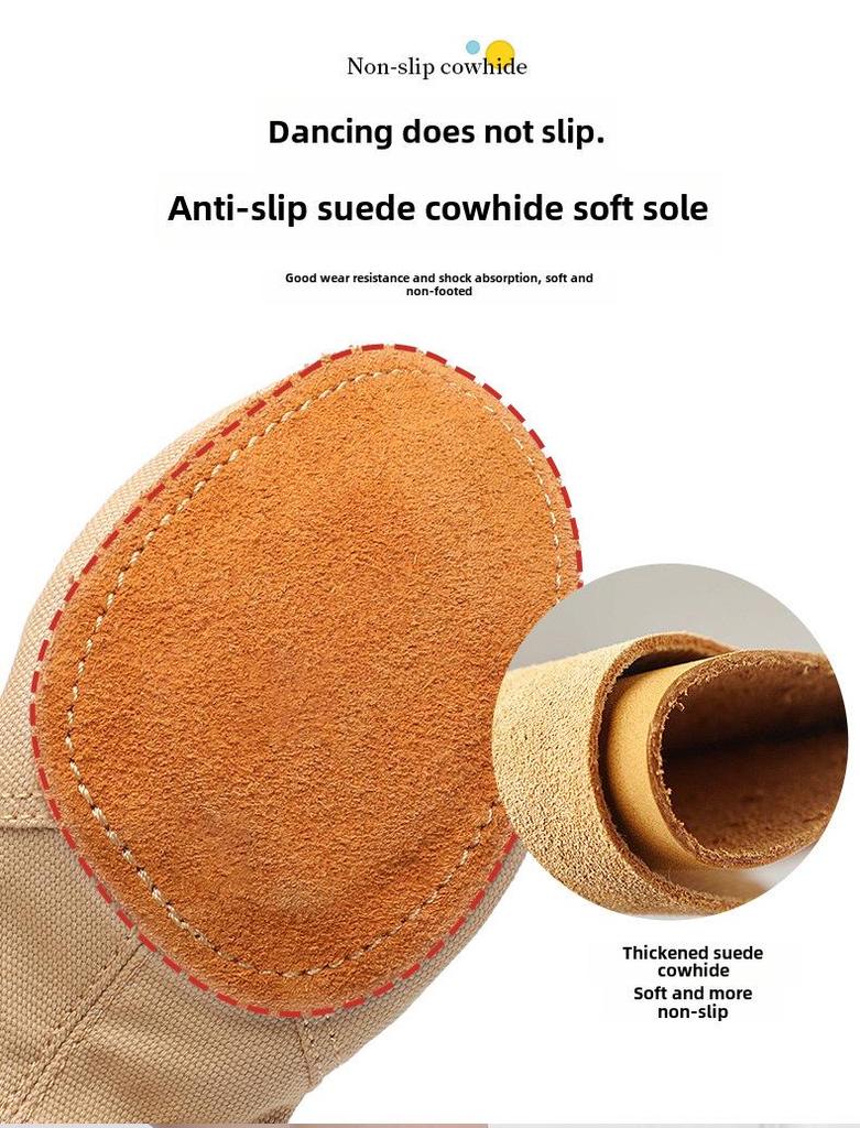 Women's Heeled Dance Shoes - Adult Ballet - Soft Leather Sole - Indoor/Outdoor - Lace-Free - Teacher Approved