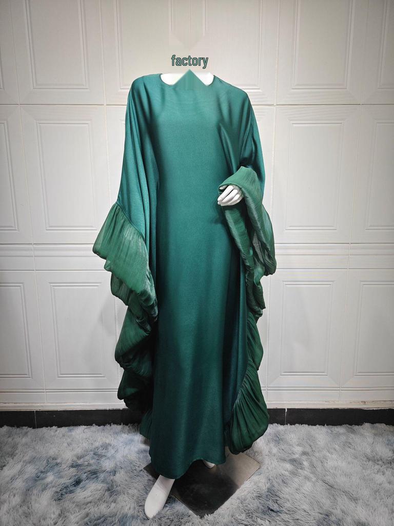 MQ201 Modest Satin Waist-Cinching Muslim Fashion Robe