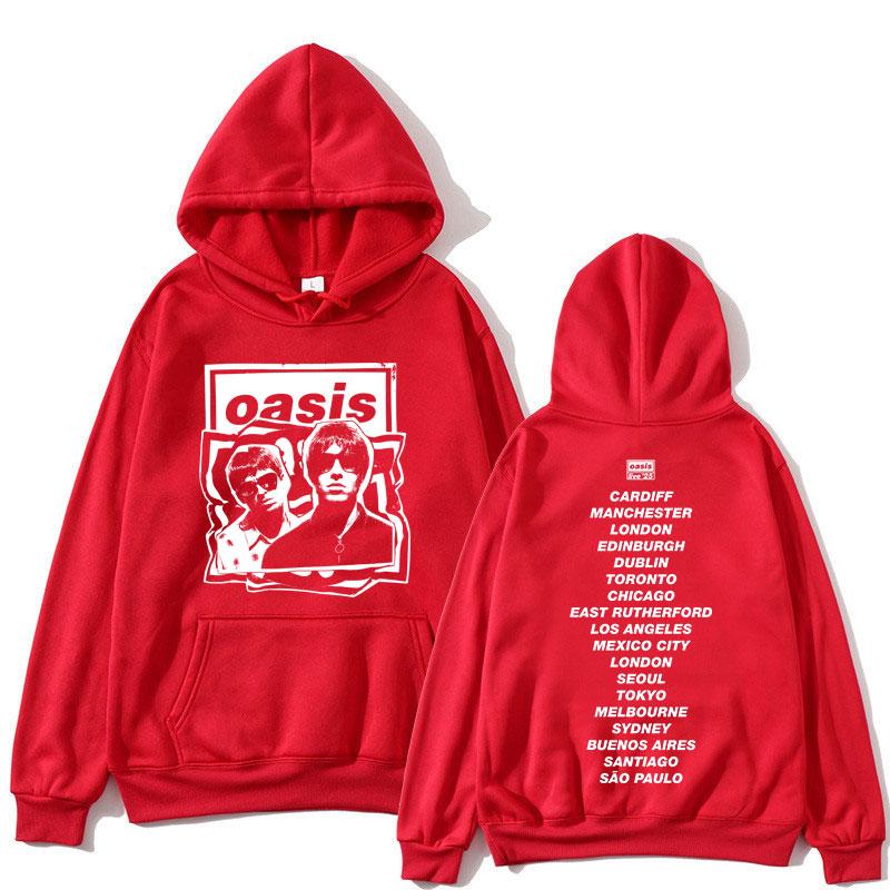 Rock Band O-Oasis Live 25 Tour Merch Hoodies Men's Women Fashion Long Sleeve Hoodie Oversized Vintage Hooded Sweatshirts
