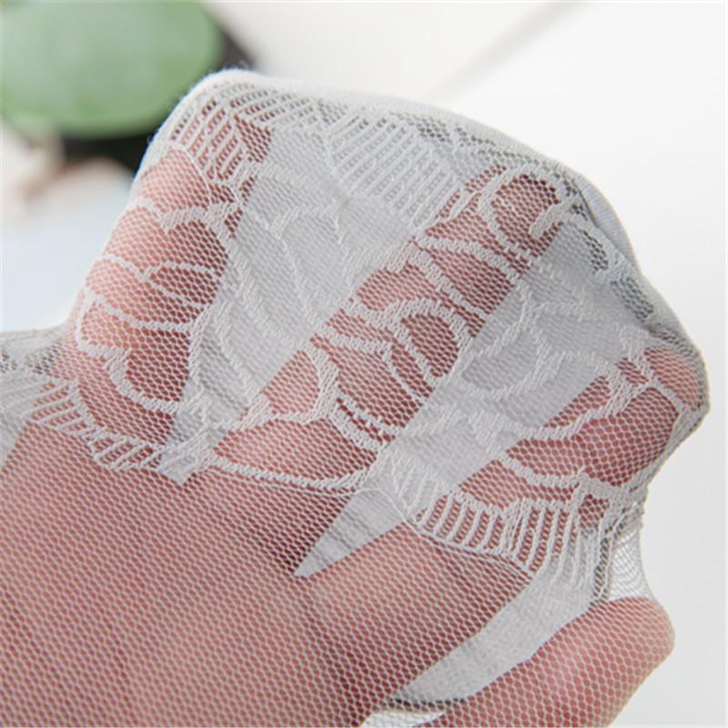 5 Pairs of Women's Summer Solid Color Thin Lace Socks