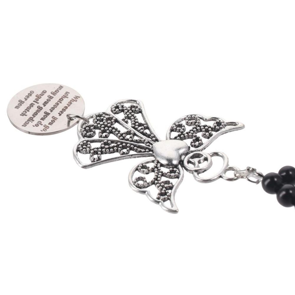 Silberner Engel Anhänger Autoanhänger Engel Form Edelstahl Anhänger Auto Spiegelhänger Dekoration Rückspiegel Zubehör