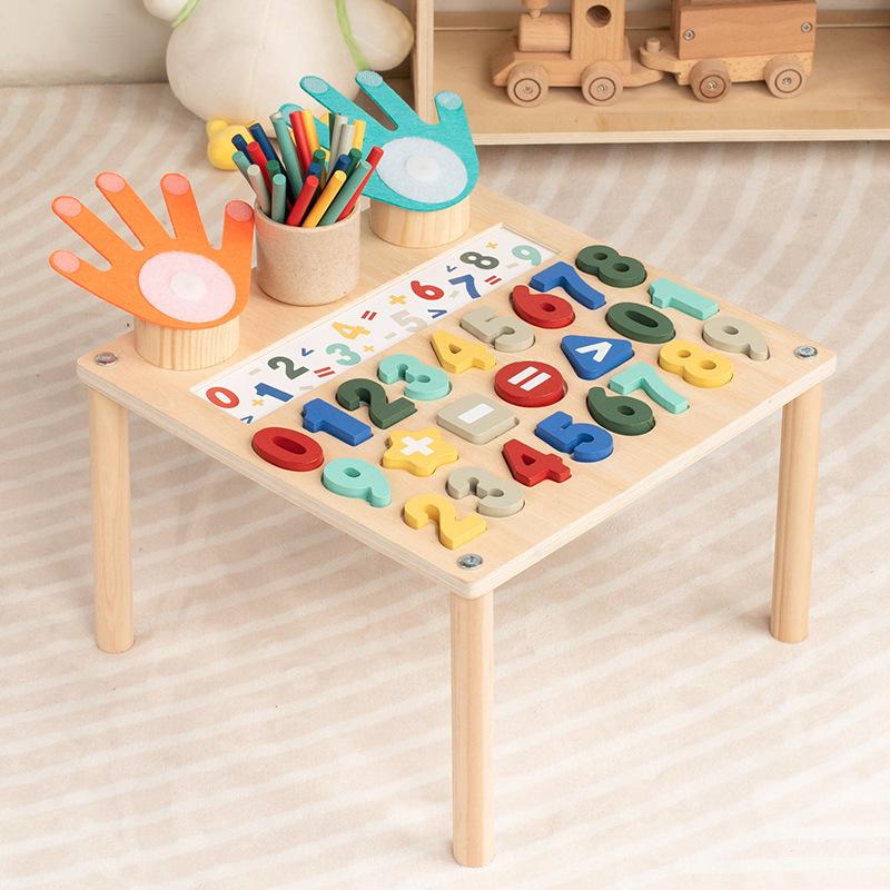 

Children s early education large particles building block numbers alphabet cognition mathematical operation kindergarten busy educational table toys