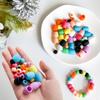 50pcs Mix Colors Silicone Hair Beads for Braids with Rubber Bands and Beader for Braiding DIY Bracelets Necklace Crafts