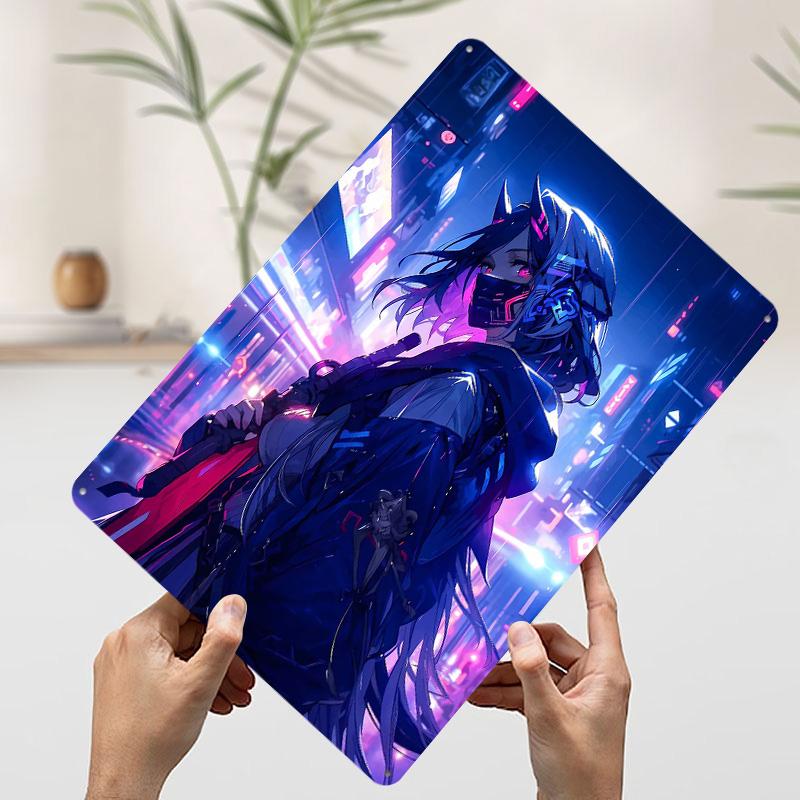 

Anime Japanese Girl Printed Poster Customized Wall Art Retro Vintage Metal Tin Signs for Room Decoration Home Decor Items Gaming 7.9x11.8In(20x30cm)