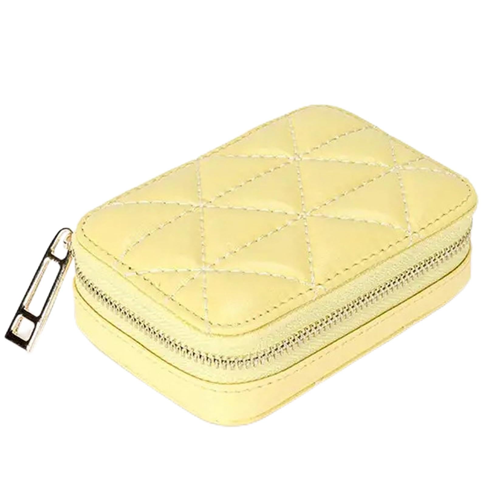 

TOMMYFIELD Lip Lipstick Cosmetic Pouch with Mini Stylish Makeup Pouch, Bag, Mirror, Pouch, (Yellow) [Used]