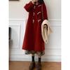Dufflecoat mit Knebelknöpfen Damen Wollmantel Einfarbig Strickjacke Oberteil