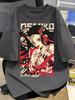 Plus Size Summer Demon Slayer Anime Printed Unisex and Women Tshirt Casual Parent Child Top Fashion Street Wear Harajuku Style Y2K