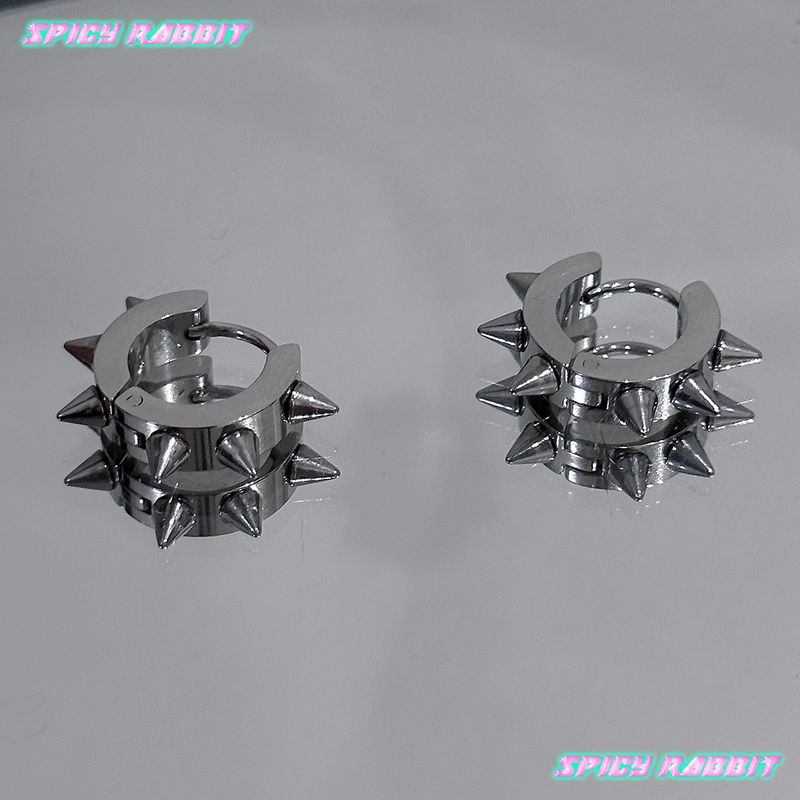 

Y2g Stainless Steel Rivet Sexy Fashion Gang Drill 1 Pair of Rivet Earrings