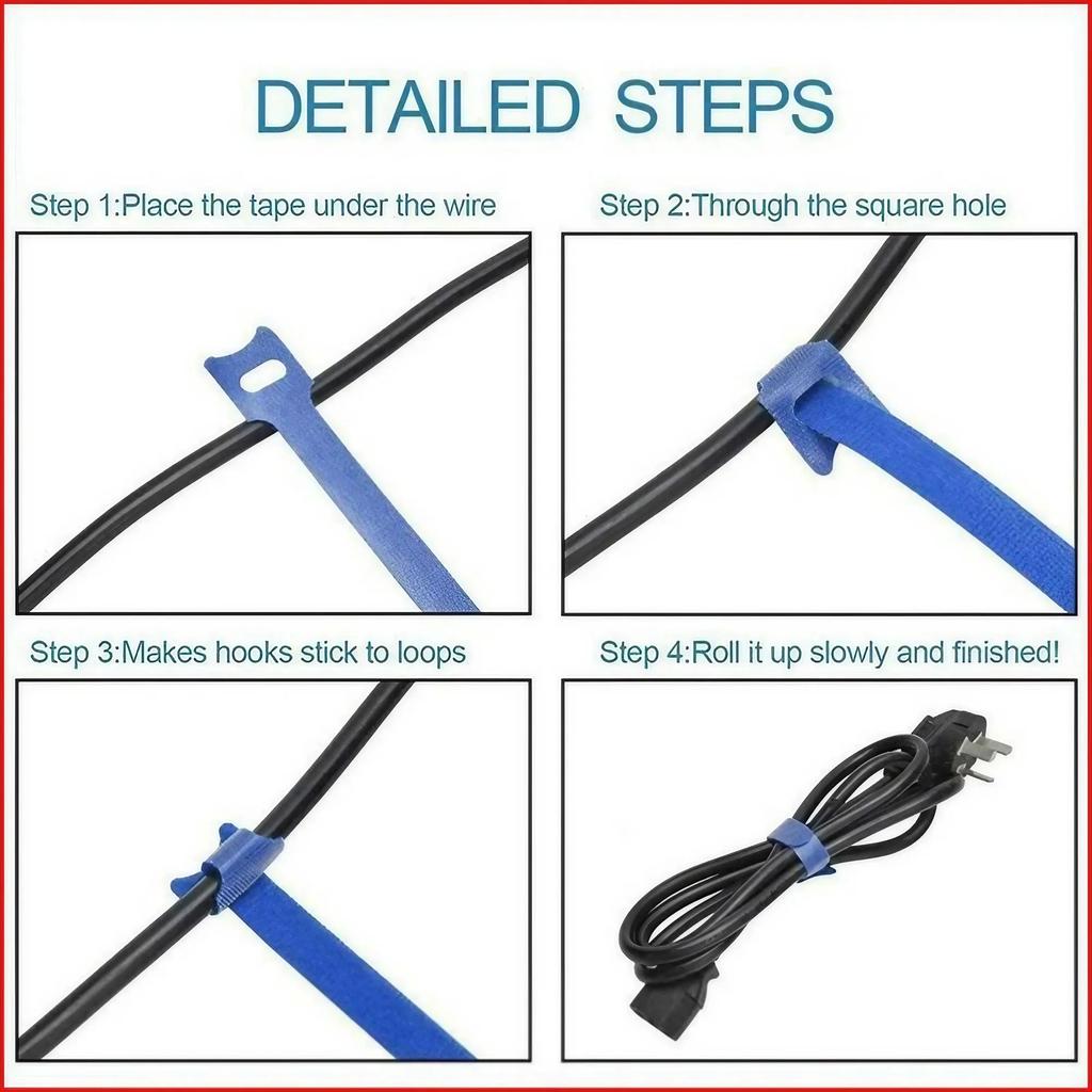 30Pcs Reusable Nylon Cable Ties for Wire Organization and Cable Management Fits Electrical Wires Earphones Mouse Cables