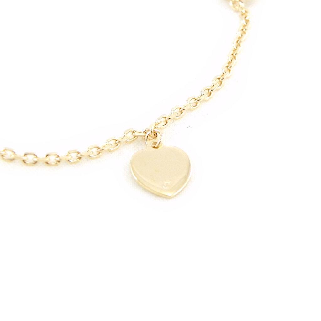 Les Trésors De Lily [G1252] - Bransoletka Pozłacana 'Choreografia' złota (miłość) - 7 mm