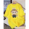 Labu cartoon printed casual T-shirt, round neck, short sleeved, adult, spring/summer/autumn outfit