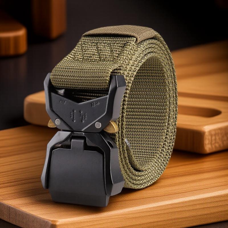 

Multifunctional Tactical Nylon Belt for Outdoor Activities Military Canvas Training Adjustable Belt for Men Women зелений