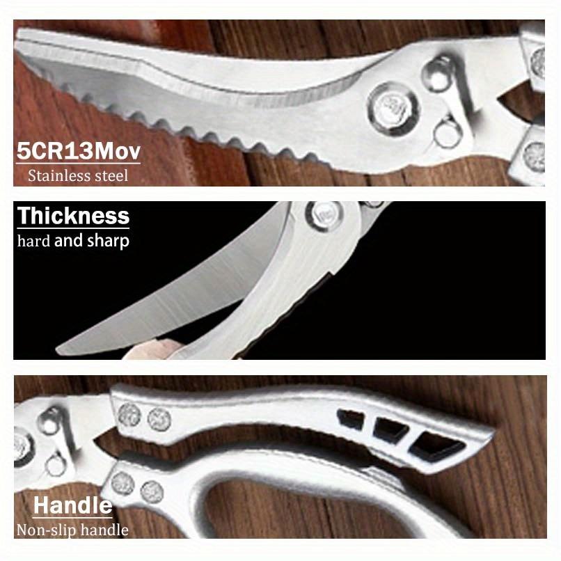 Stainless Steel Kitchen Scissor, Poultry & Fish Cutter Cleaver Knife for Cooking Ultra-Sharp Bone Scissor Meat Fruit Boning Duck Fish Scissor