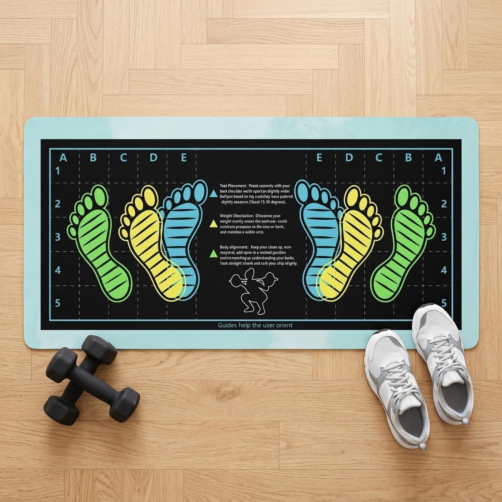 

Home Fitness Exercise Mat Crystal Velvet Non Slip Squat Push Up Positioning Mat for Men and Women Workout Training Floor Mat one size білий