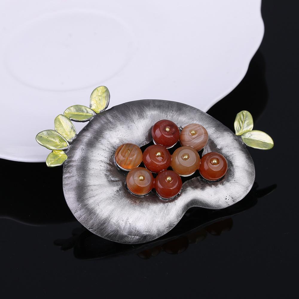 Alloy Brooch Retro High-End Light Luxury Clothing Accessories High-End Pin Jewelry Camellia Brooch