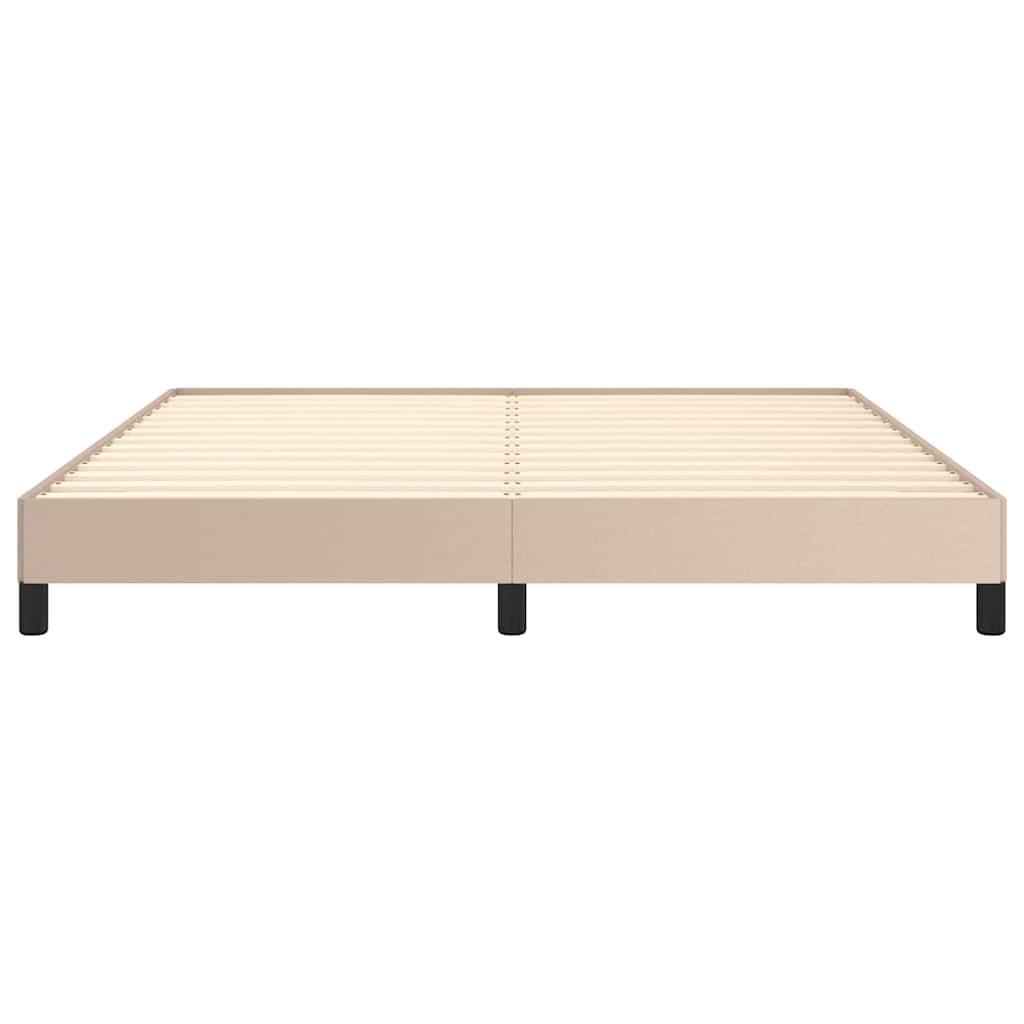 vidaXL Bettgestell Cappuccino-Braun 180x200 cm Kunstleder