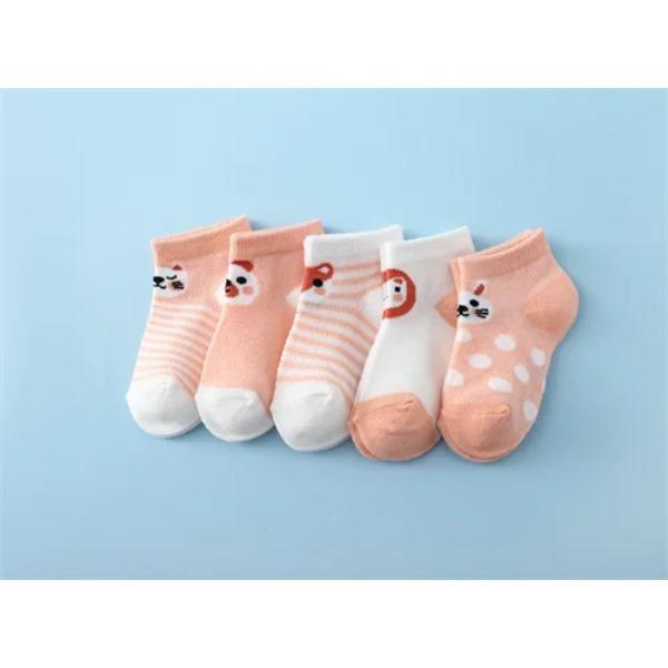 Lawadka 5Pairs/Lot Summer Thin Newborn Baby Socks Cotton Infant Boys Girls Floor Sock Casual Cartoon Toddler Clothes Accesories