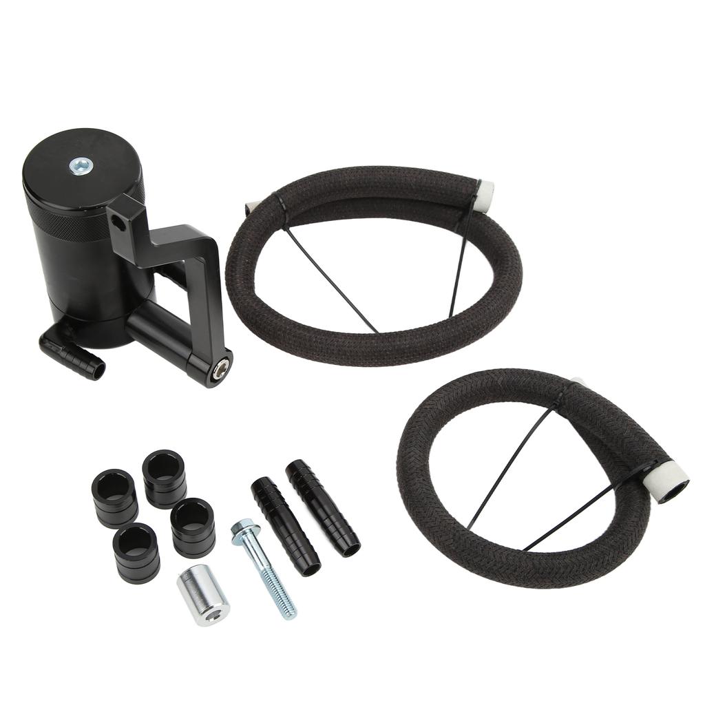 6.4L Black Billet Aluminum Billet Catch Can with Bracket Replacement for Chrysler 300 2011‑2021