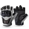 Antislip Breathable Lightweight Goatskin Tactical Half-Finger Unisex Motorcycle Riding Winter Sun-protective Shock-proof Daily