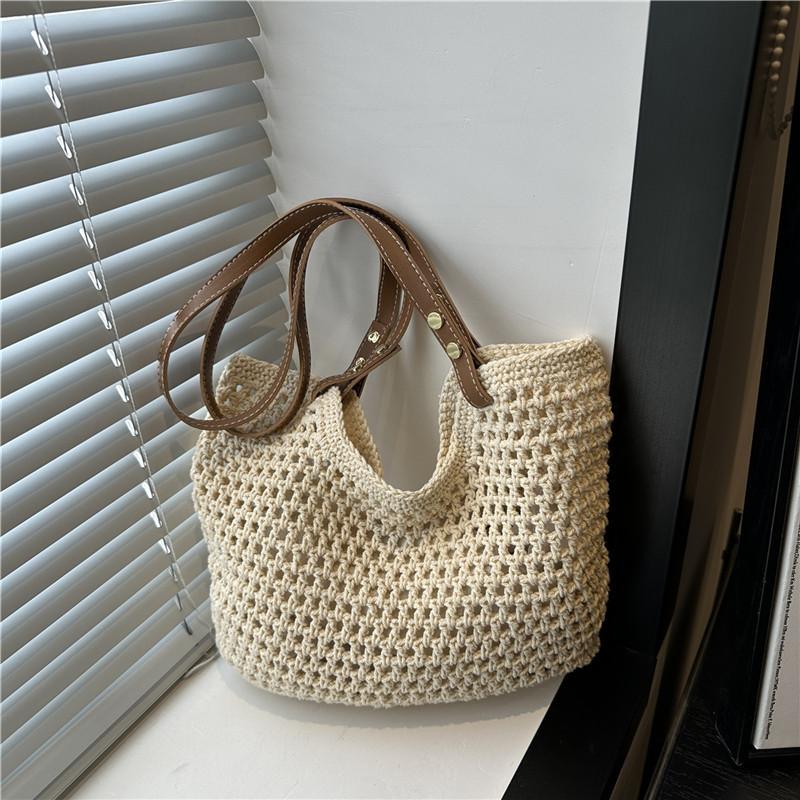 Large Capacity Cozy Knit Tote Bag For Daily Casual Fashion Women