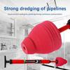 High Pressure Toilet Unblock One Shot Toilet Pipe Plunger Quickly Unblock Household Toilet Sewer Dredging Plunger 1Pcs