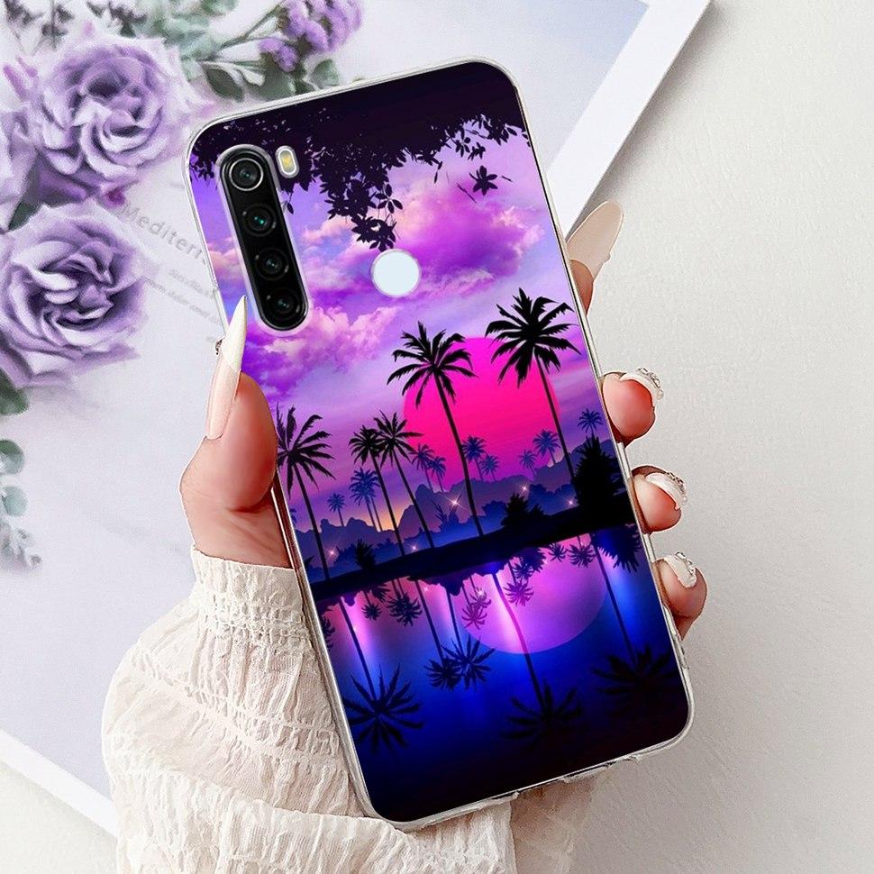 6,3" Silikonowe Etui Dla Xiaomi Redmi Note 8 Miękkie TPU Z Uroczy Wzorem Pokrowiec Etui Dla Redmi Note 8 Note8 Ochronna Obudowa Zderzak