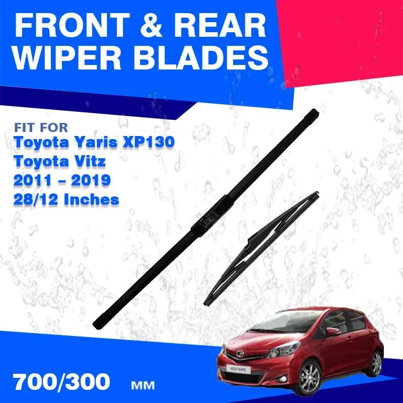 

For Toyota Yaris Vitz XP130 2011 - Front Rear Wiper Blade Windshield Windscreen Quiet Durable Brushes Accessories 2012 2018 Front Rear