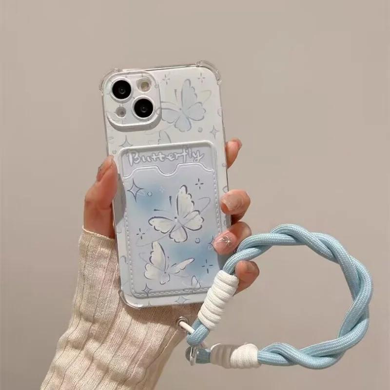 Case for Xiaomi Redmi Note 13 14 Pro Plus 12 11 10 Pro 12S 11S 9S 13C 12C 10C 9C 9A A2 A1 Cover TPU Butterfly Photo Card Holder