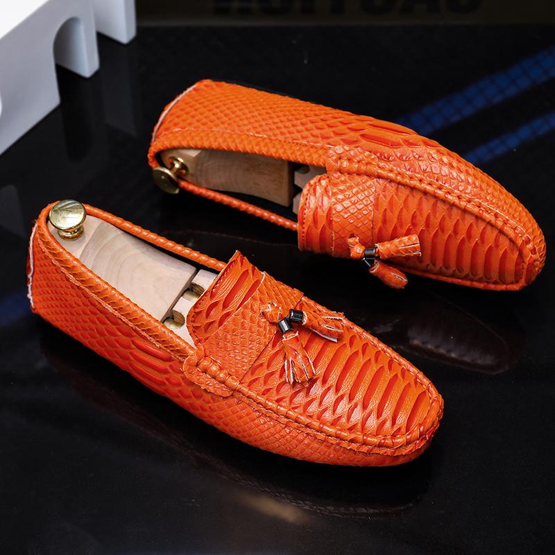 Herren Mokassins Fahrschuhe Komfort Leder Ballerinas Lässig Slipper Übergröße Farbe Weiß Erbsenschuhe Große Größe