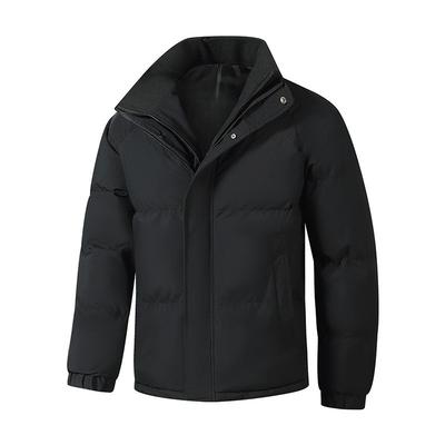 New Winter Cotton-padded Jacket Men's Casual Couple Fake Two-piece Thickened Cotton-padded Jacket Bread Jacket Stand-up Collar Jacket