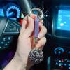 Elegant Handmade Diamond Keychain: Stylish Women's Car Accessory & Pendant