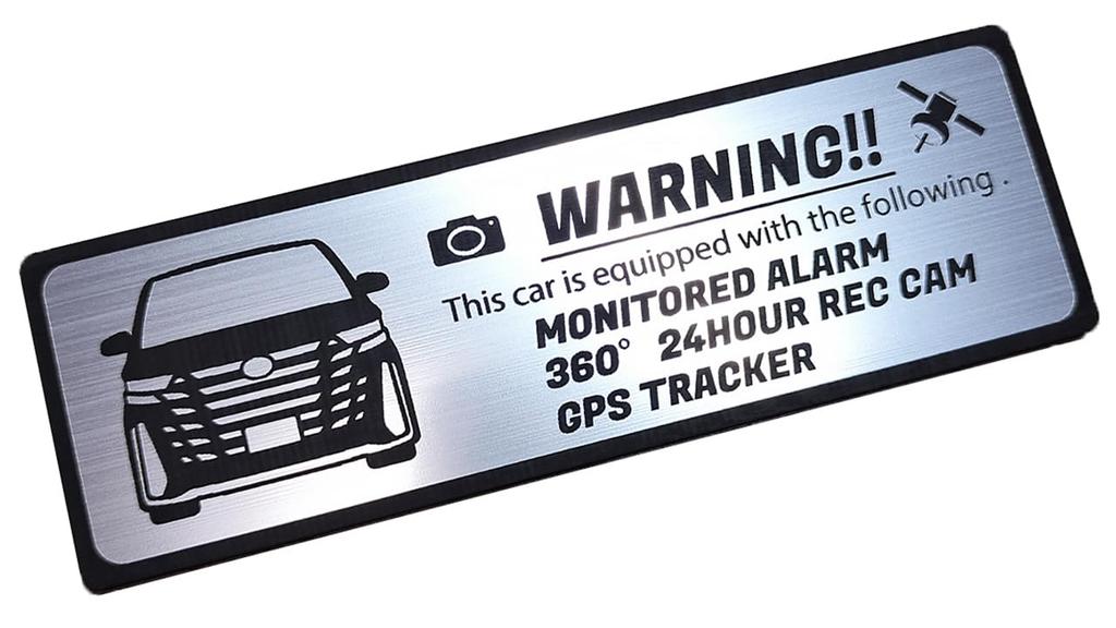 [Honami Works] 40 Series VELLFIRE Toyota Security Emblem Sticker 24-hour monitoring GPS tracker
