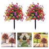 Artificial Plant Flower Artificial Trees UV Resistant For Garden Home Decor Outdoor Topiary Tree With Flower Fake Bushes UV