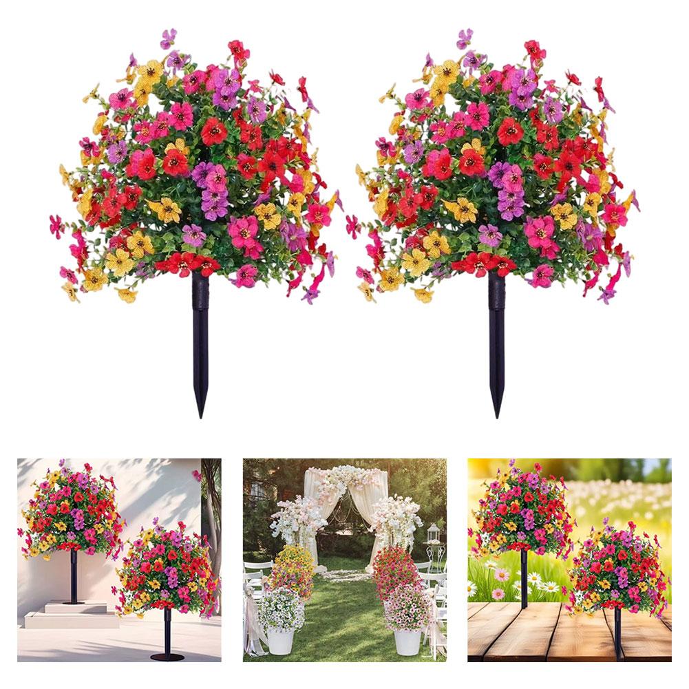 

Artificial Plant Flower Artificial Trees UV Resistant For Garden Home Decor Outdoor Topiary Tree With Flower Fake Bushes UV