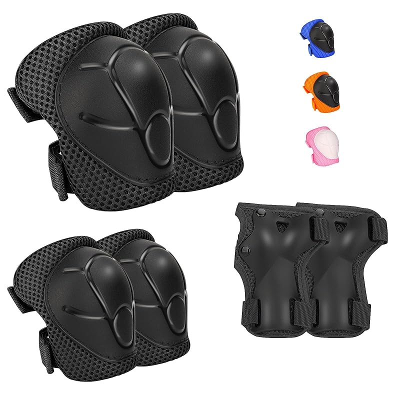 Kids Protective Gear Set - Knee Pads Elbow Pads with Wrist Guards for Ages 3-12 | 3-in-1 Safety Protective Gear for Skating, Cycling, Biking, Roller