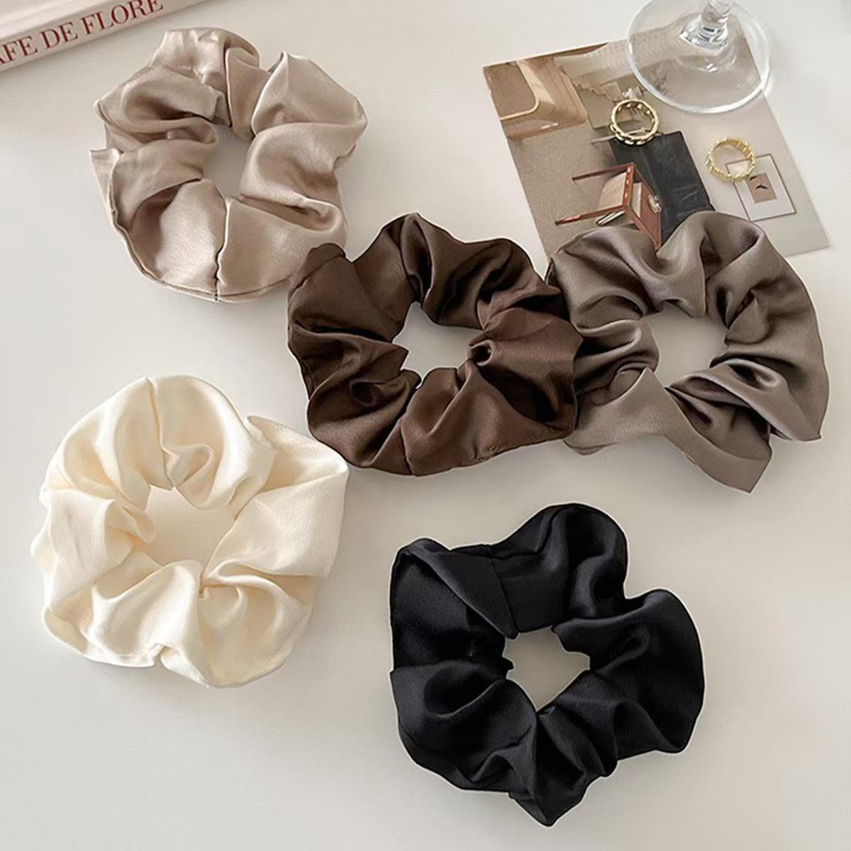 

5pcs Forest Style High Elasticity Pig Intestine Hair Ties for Women - French Style Head Flowers Rubber Bands