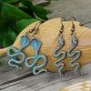2 Pairs Ethnic Retro Vintage Snake Dangle Earrings Set For Women Long Punk Antique Bronze Gold Silver Color Tribe Drop Earrings