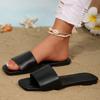 [Foreign Trade] Large Size Slippers Women's Flat Sandals Summer and Korean Version New Flat Bottom Fashion One-Word Slippers