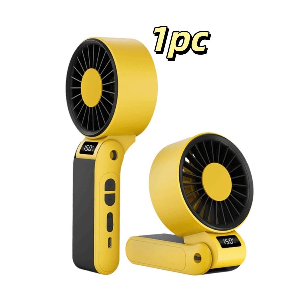 High Speed Handheld Fan Digital Display USB Fan USB Charging Mini Fan  Desktop Use